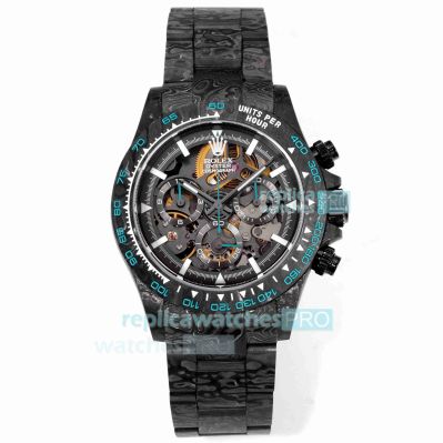 TWF Super Clone Rolex 4130 Daytona Chronograph Skeleton Full Carbon Fiber DIW Watch 